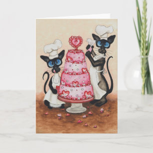 Siamese Cat Chefs van BiHrLe Card Kaart