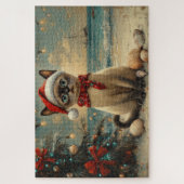 Siamese Cat Christmas  Beach Legpuzzel (Verticaal)