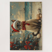 Siamese Cat Christmas  Beach Legpuzzel (Verticaal)
