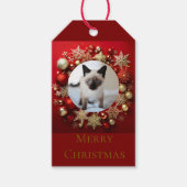 Siamese cat christmas cadeaulabel (Voorkant)