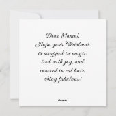 Siamese Cat Christmas Funny Glam Holiday Kaart (Achterkant)