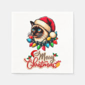 Siamese Cat Christmas Pet Xmas Servet (Voorkant)