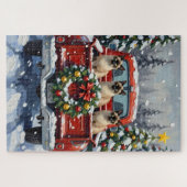 Siamese Cat Christmas Red Truck Holiday Legpuzzel (Horizontaal)