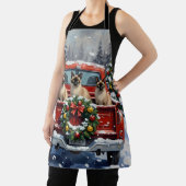 Siamese Cat Christmas Red Truck Holiday Schort (Insitu)