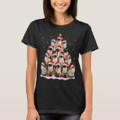 Siamese Cat Christmas Tree Lights Xmas Catmas Cat T-shirt (Voorkant)