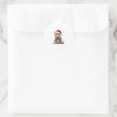 Siamese Cat Christmas V-Neck (1) Ronde Sticker (Tas)