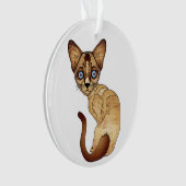 Siamese Cat Circle Ornament (voorkant)