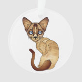 Siamese Cat Circle Ornament (voorkant)