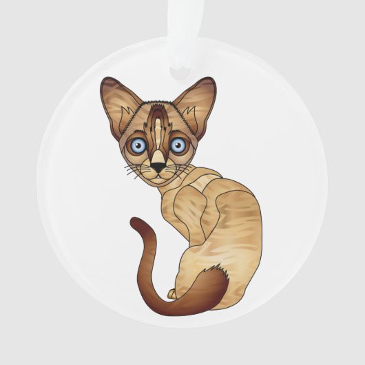 Siamese Cat Circle Ornament (voorkant)