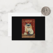 Siamese Cat Coffee Love Purrfect Taste Coffee Notitiekaartje (Voorkant / Achterkant in situ)