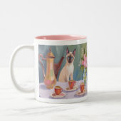 Siamese Cat Coffee or Tea Time Mug Tweekleurige Koffiemok (Links)