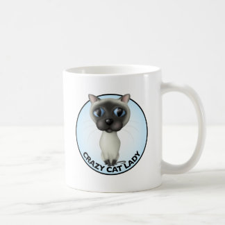 Siamese Cat - Crazy Cat Lady Koffiemok