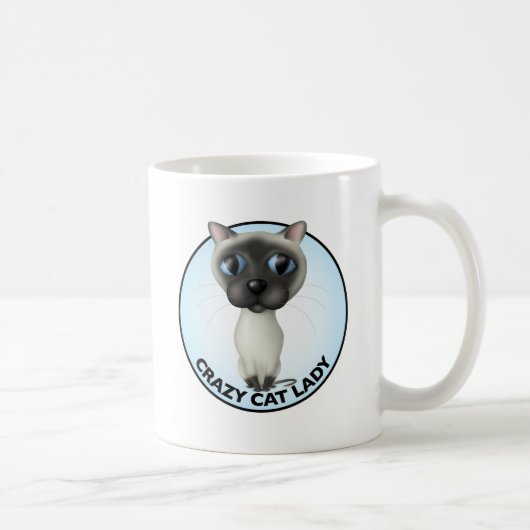 Siamese Cat - Crazy Cat Lady Koffiemok (Rechts)
