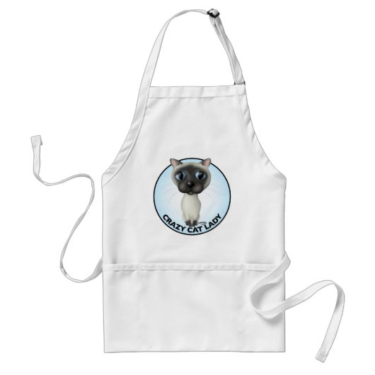 Siamese Cat - Crazy Cat Lady Standaard Schort (Voorkant)