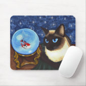 Siamese cat crystal ball koi Fortune Art Mousepad Muismat (Met muis)