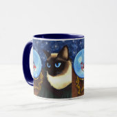 Siamese Cat Crystal Ball Koi Fortune Fantasy Mok (Voorkant links)