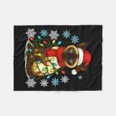 Siamese Cat Cute Cat Lover Cat Xmas Holiday Santa Fleece Deken (Voorkant (Horizontaal))