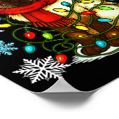 Siamese Cat Cute Cat Lover Cat Xmas Holiday Santa  Poster (Hoek)