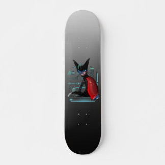 Siamese Cat Cyberpunk Ninja Skateboard
