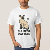 Siamese Cat Dad T-shirt | Schattigee Cat Lover Gif (Voorkant)