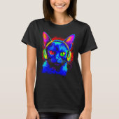 Siamese Cat DJ Music T-shirt (Voorkant)