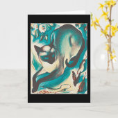 Siamese Cat, door Agnes Parker; Kaart (Gele Bloem)