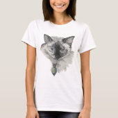 Siamese Cat Face T-shirt (Voorkant)