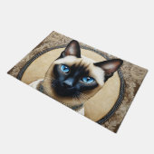 Siamese Cat Feline Deurmat (Schuin)