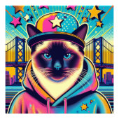 SIAMESE CAT FOTO AFDRUK (Voorkant)