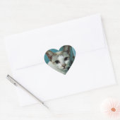 Siamese Cat Friend Hart Sticker (Envelop)