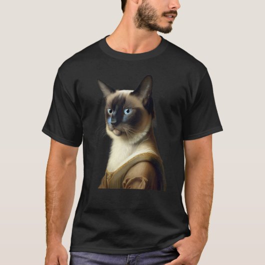Siamese Cat Funny Masterpiece T-shirt (Voorkant)