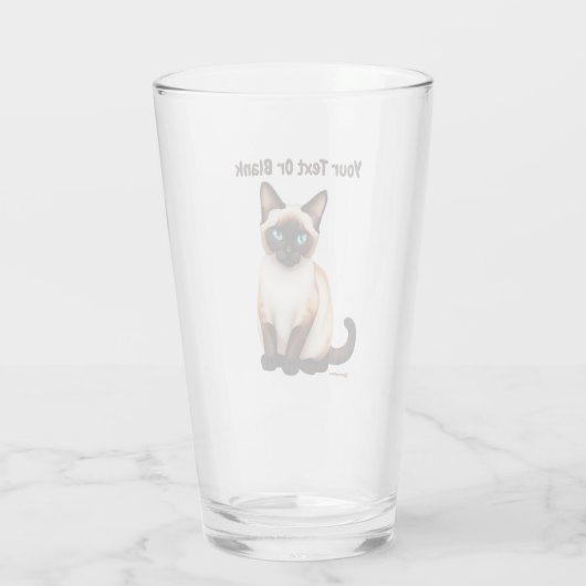 Siamese Cat Glas (Achterkant)