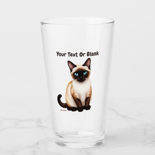 Siamese Cat Glas (Voorkant)