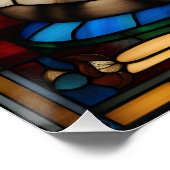 Siamese Cat Glas in lood Perfect Poster (Hoek)