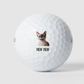 Siamese Cat golfballen – Perfect voor golfliefhebb (Voorkant)