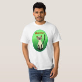 Siamese Cat Green Shirt (Voorkant volledig)