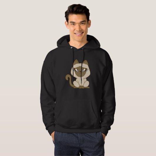 Siamese cat hoodie (Voorkant volledig)