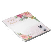 Siamese Cat Illustration Girl Daily Activity Notes Notitieblok (Schuin)