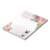 Siamese Cat Illustration Girl Daily Activity Notes Notitieblok (Linkerzijde)