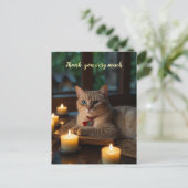 Siamese Cat in Spa hartelijk dank Briefkaart (Staand voorkant)