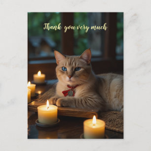 Siamese Cat in Spa hartelijk dank Briefkaart