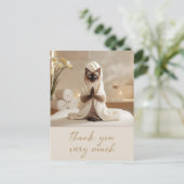 Siamese Cat in Spa Thank you  Briefkaart (Staand voorkant)