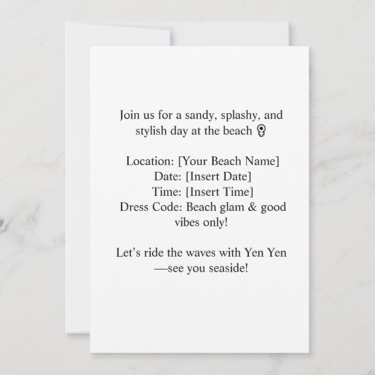 Siamese Cat is surfing catch me if you can Kaart (Achterkant)