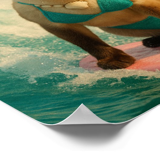 Siamese Cat is surfing  Poster (Hoek)