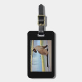 Siamese Cat Jazell Bagagelabel met lederriem (Voorkant verticaal)