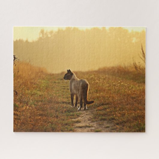 Siamese Cat Jigzaag Puzzle Legpuzzel (Horizontaal)