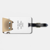 Siamese Cat Kawaii Bagagelabel (Achterkant horizontaal)