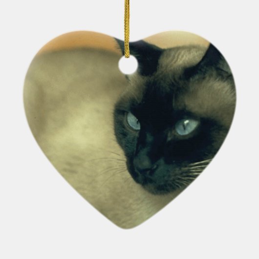 Siamese Cat Keramisch Ornament (Achterkant)