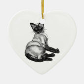 Siamese Cat Keramisch Ornament (Voorkant)