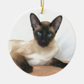 Siamese Cat Keramisch Ornament (Voorkant)